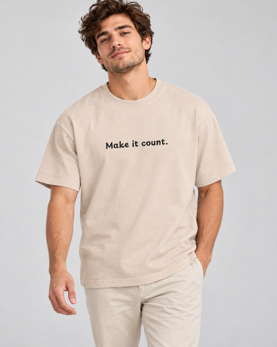 Men's Premium Oversized T-shirt "Make it Count"
