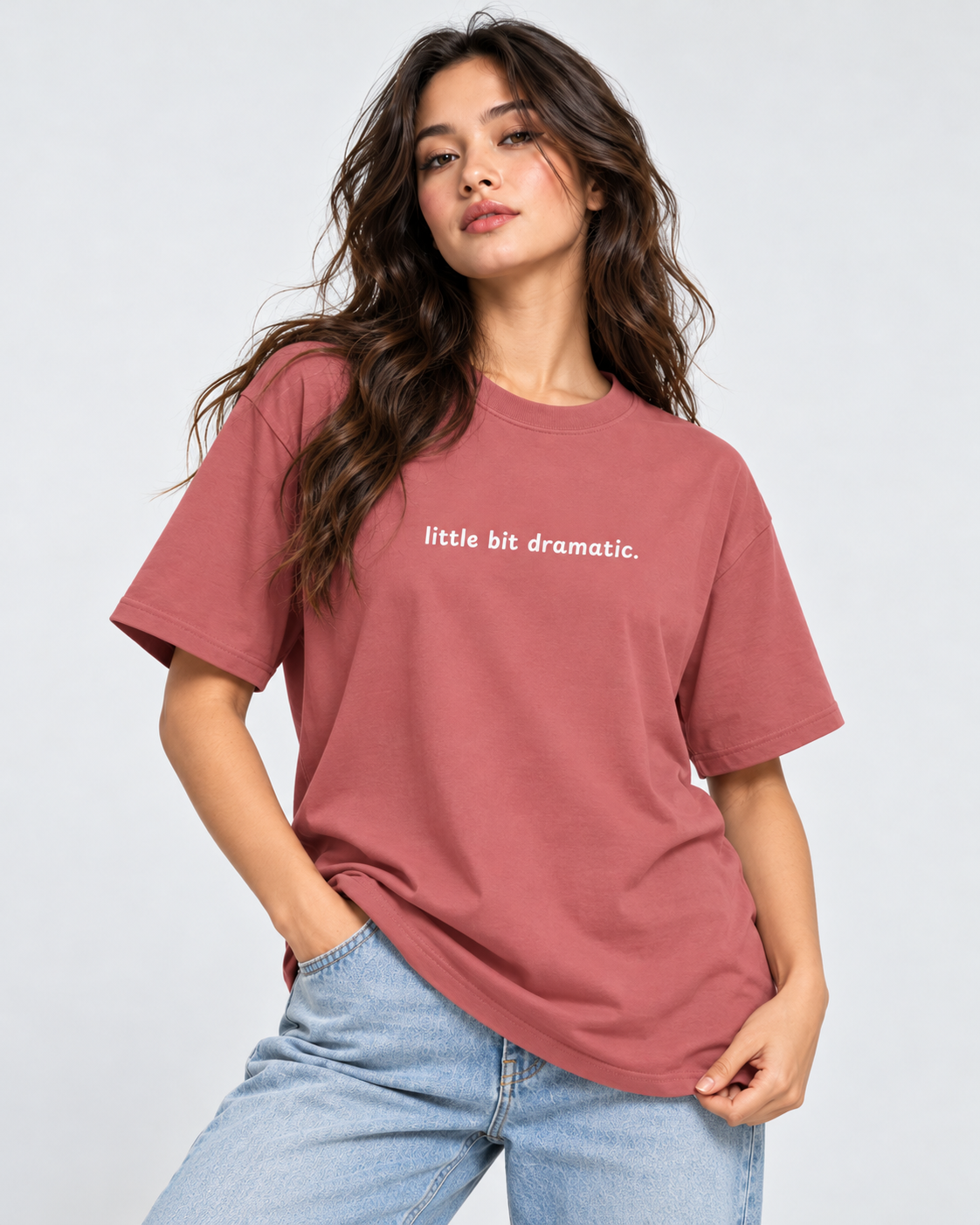 Women's Premium Oversized T-shirt "little bit dramatic"