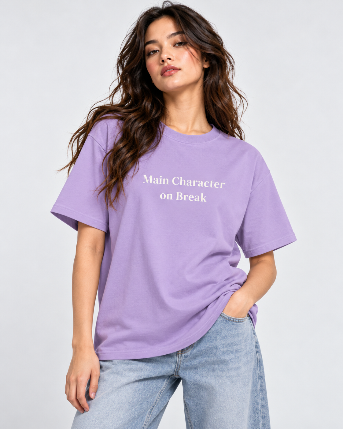 Women's Premium Oversized T-shirt "Main Character on Break"