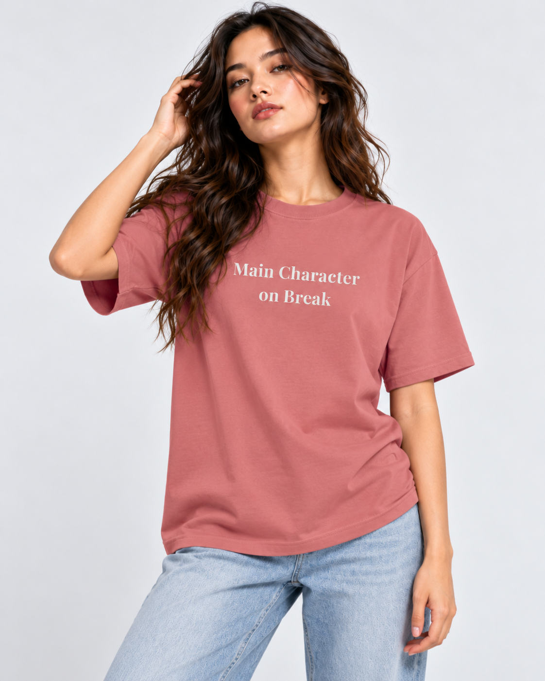 Women's Premium Oversized T-shirt "Main Character on Break"