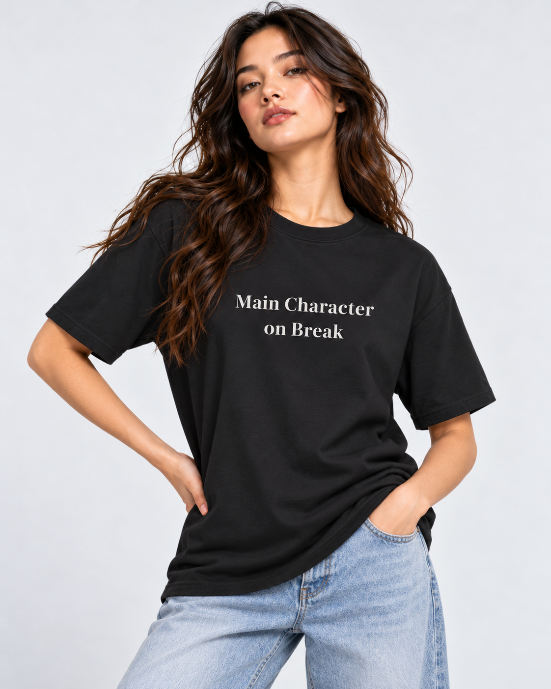 Women's Premium Oversized T-shirt "Main Character on Break"