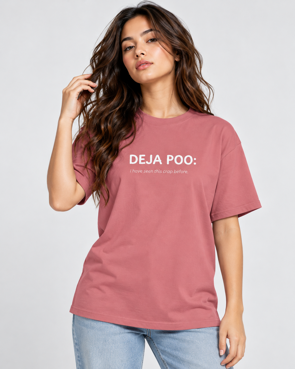 Women's Premium Oversized T-shirt "Deja Poo"