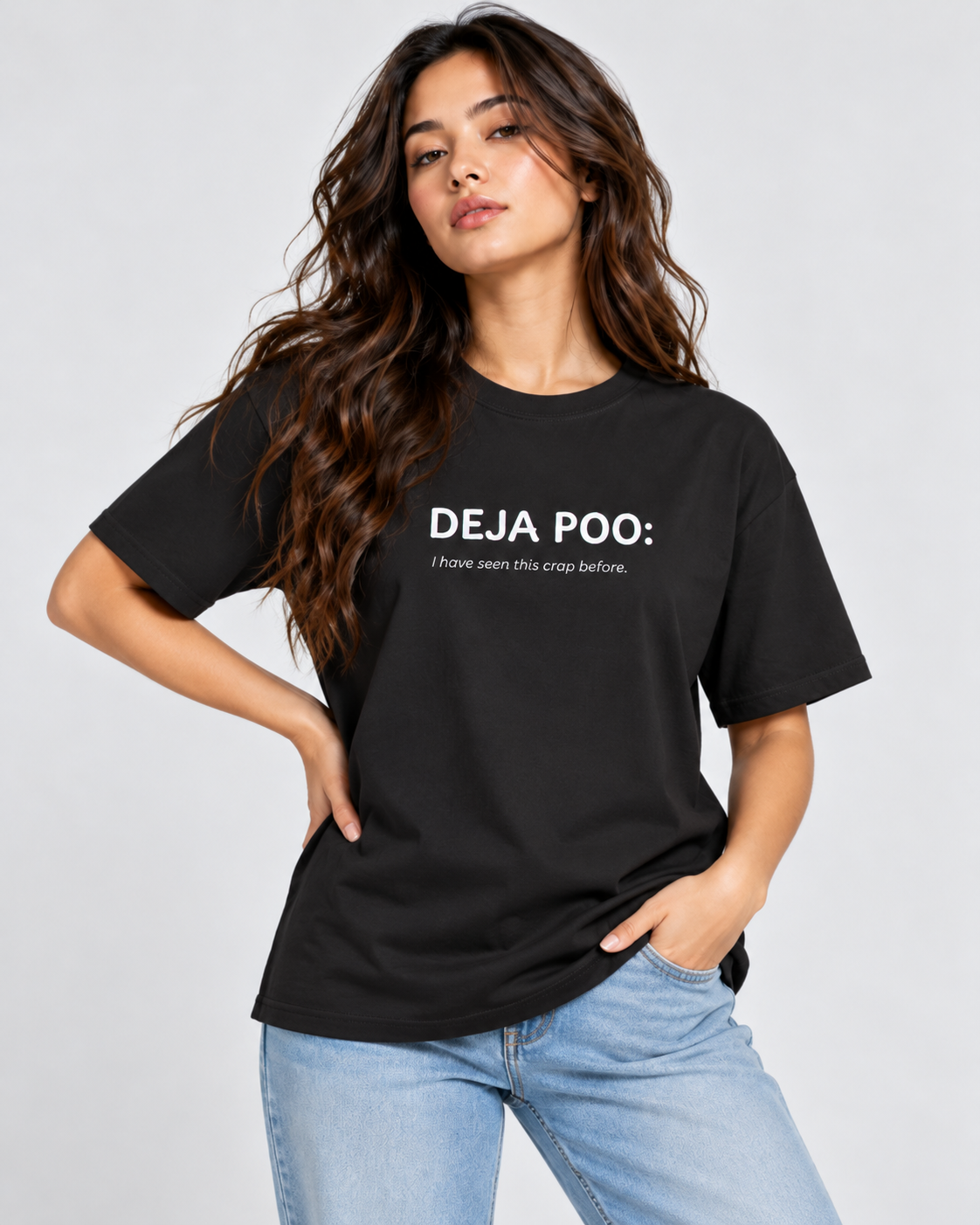 Women's Premium Oversized T-shirt "Deja Poo"