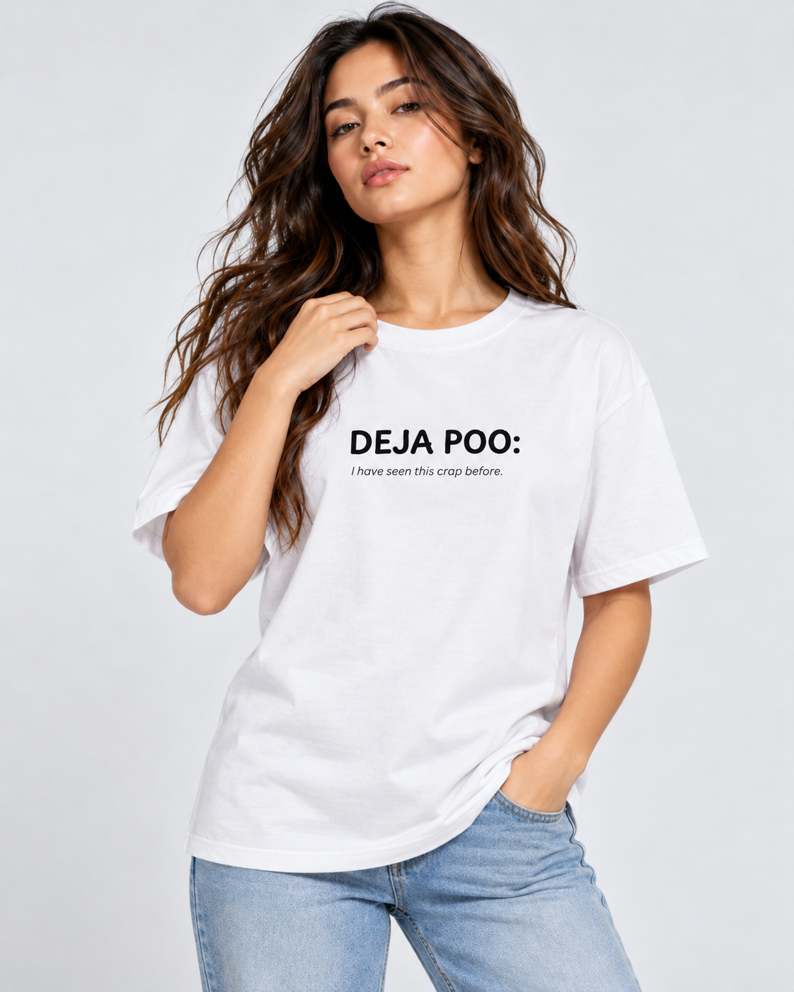Women's Premium Oversized T-shirt "Deja Poo"