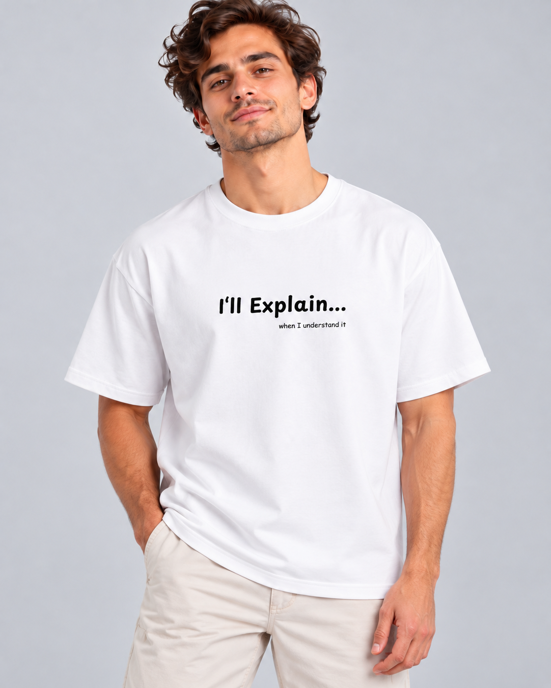 Men's Premium Oversized T-shirt "I'll explain... when I understand it"