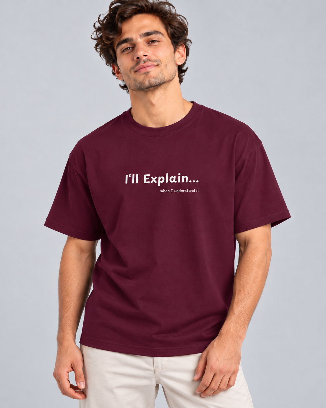 Men's Premium Oversized T-shirt "I'll explain... when I understand it"