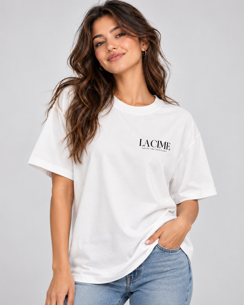 Women's Premium Oversized T-shirt "LA CIME"