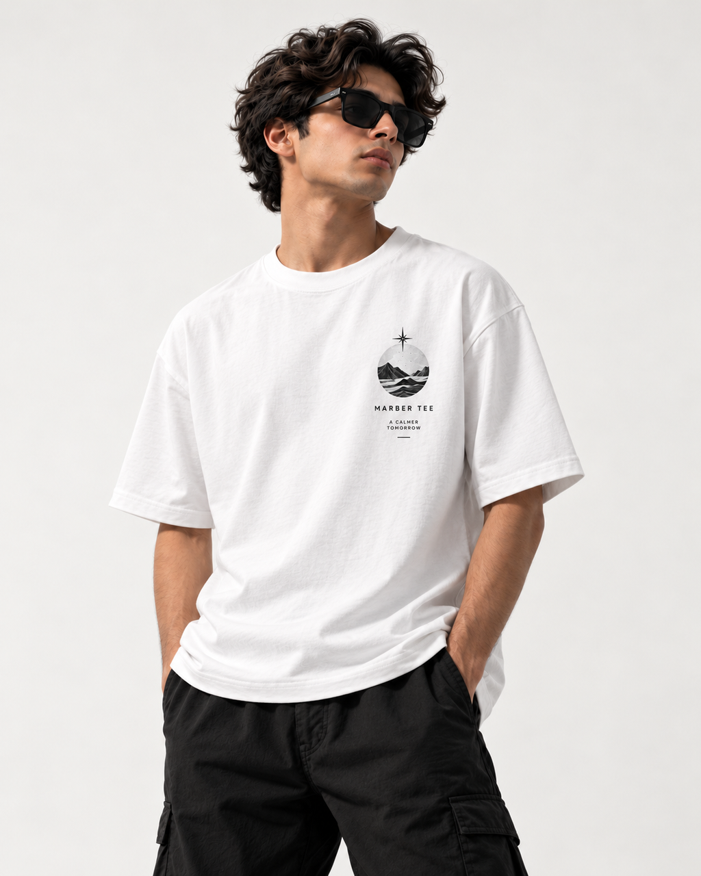 Men's Premium Oversized T-shirt "Calmer Tomorrow"