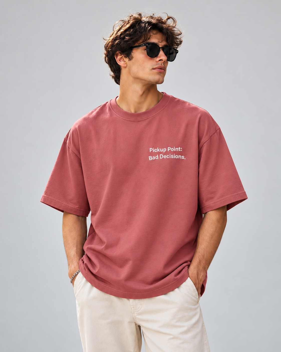 Men's Premium Oversized T-shirt "Pickup Point: Bad Decisions"