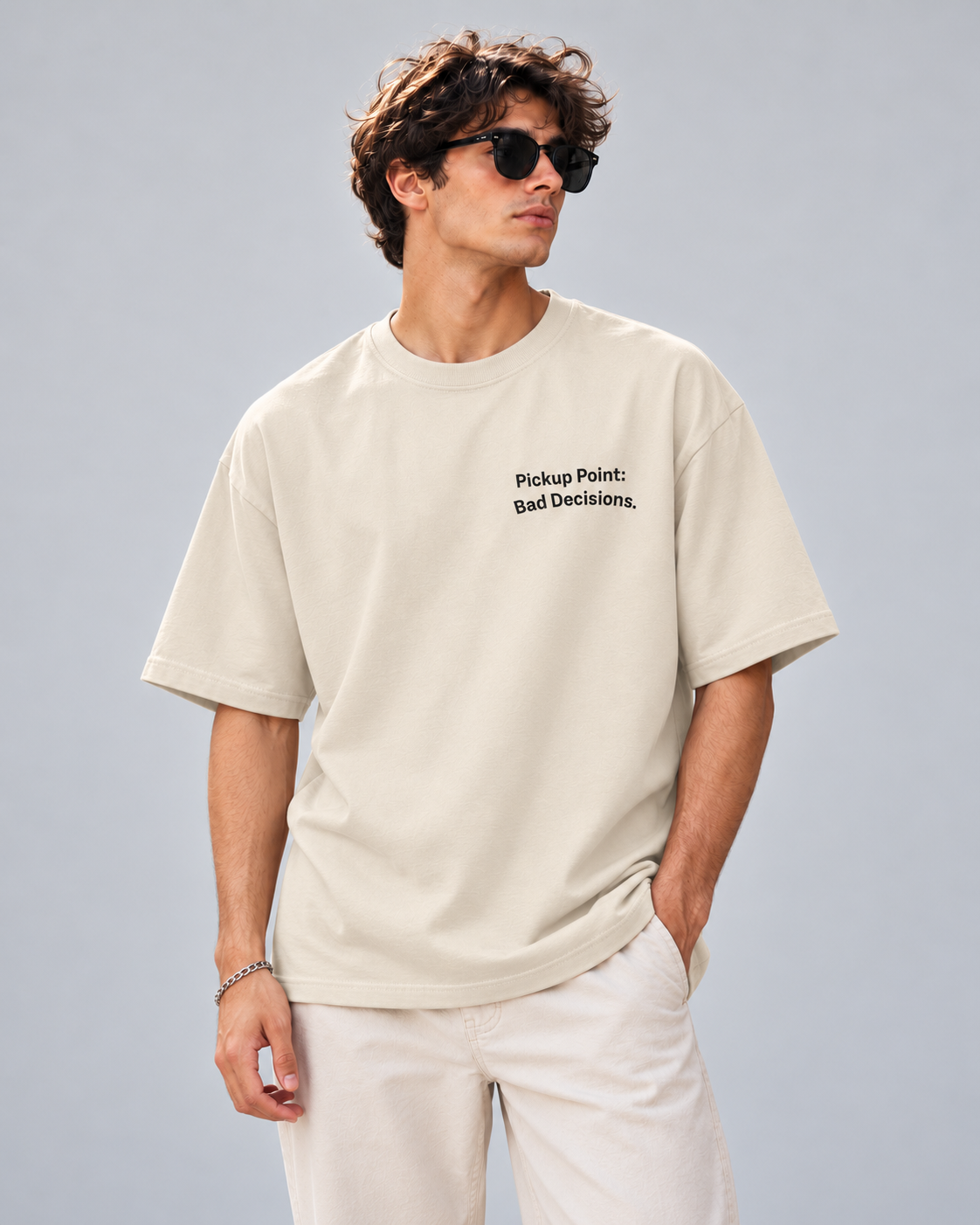Men's Premium Oversized T-shirt "Pickup Point: Bad Decisions"