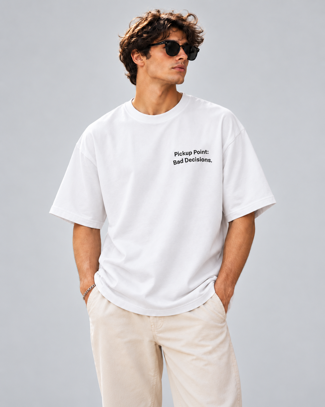 Men's Premium Oversized T-shirt "Pickup Point: Bad Decisions"