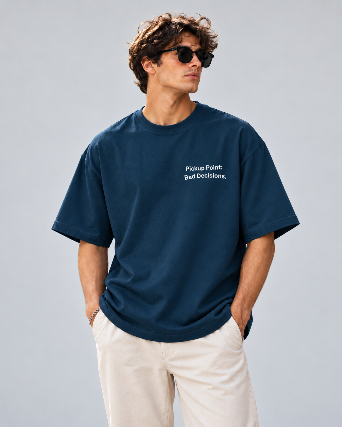 Men's Premium Oversized T-shirt "Pickup Point: Bad Decisions"