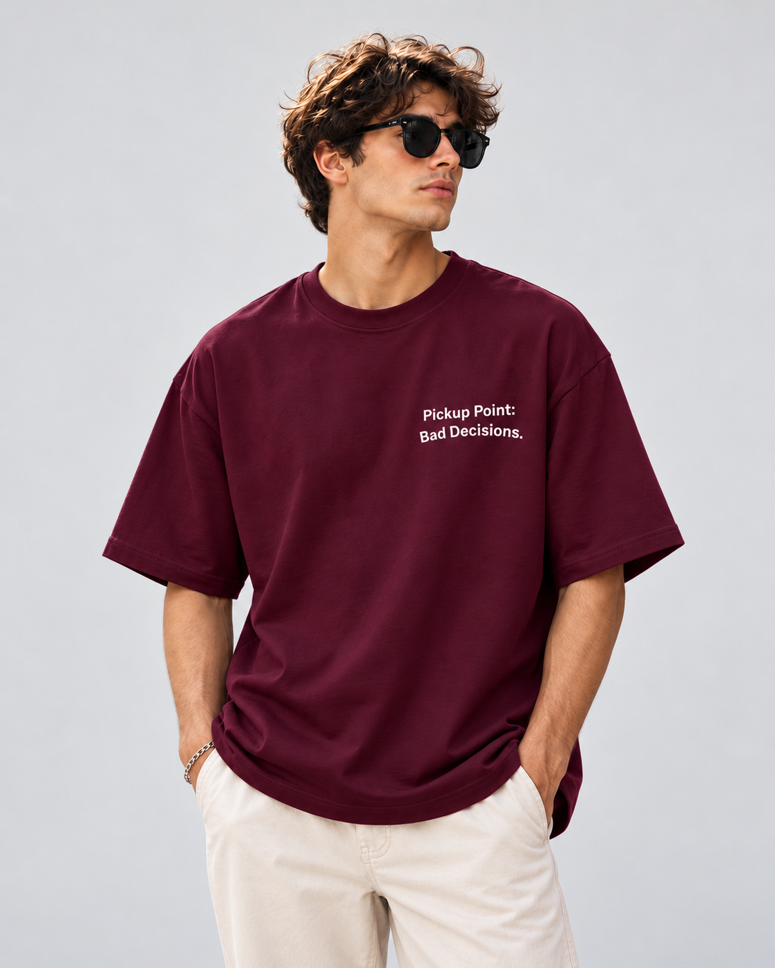 Men's Premium Oversized T-shirt "Pickup Point: Bad Decisions"