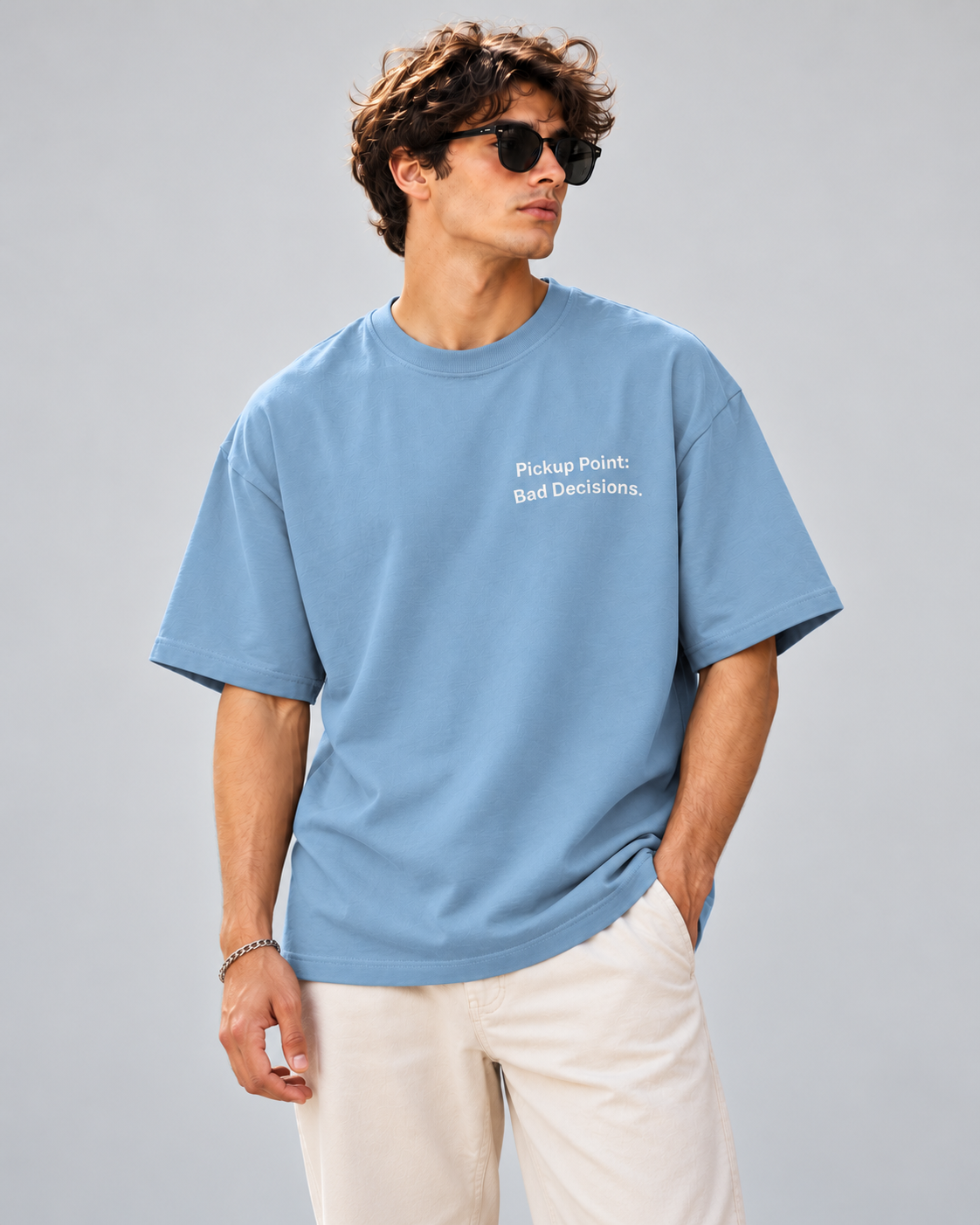 Men's Premium Oversized T-shirt "Pickup Point: Bad Decisions"