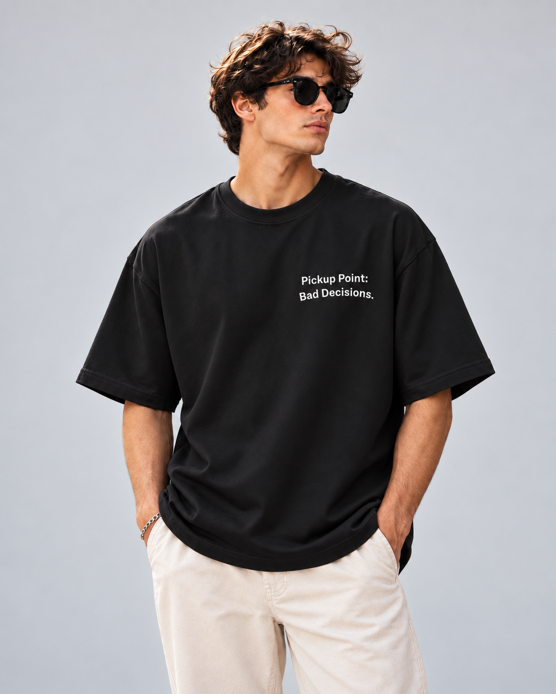 Men's Premium Oversized T-shirt "Pickup Point: Bad Decisions"