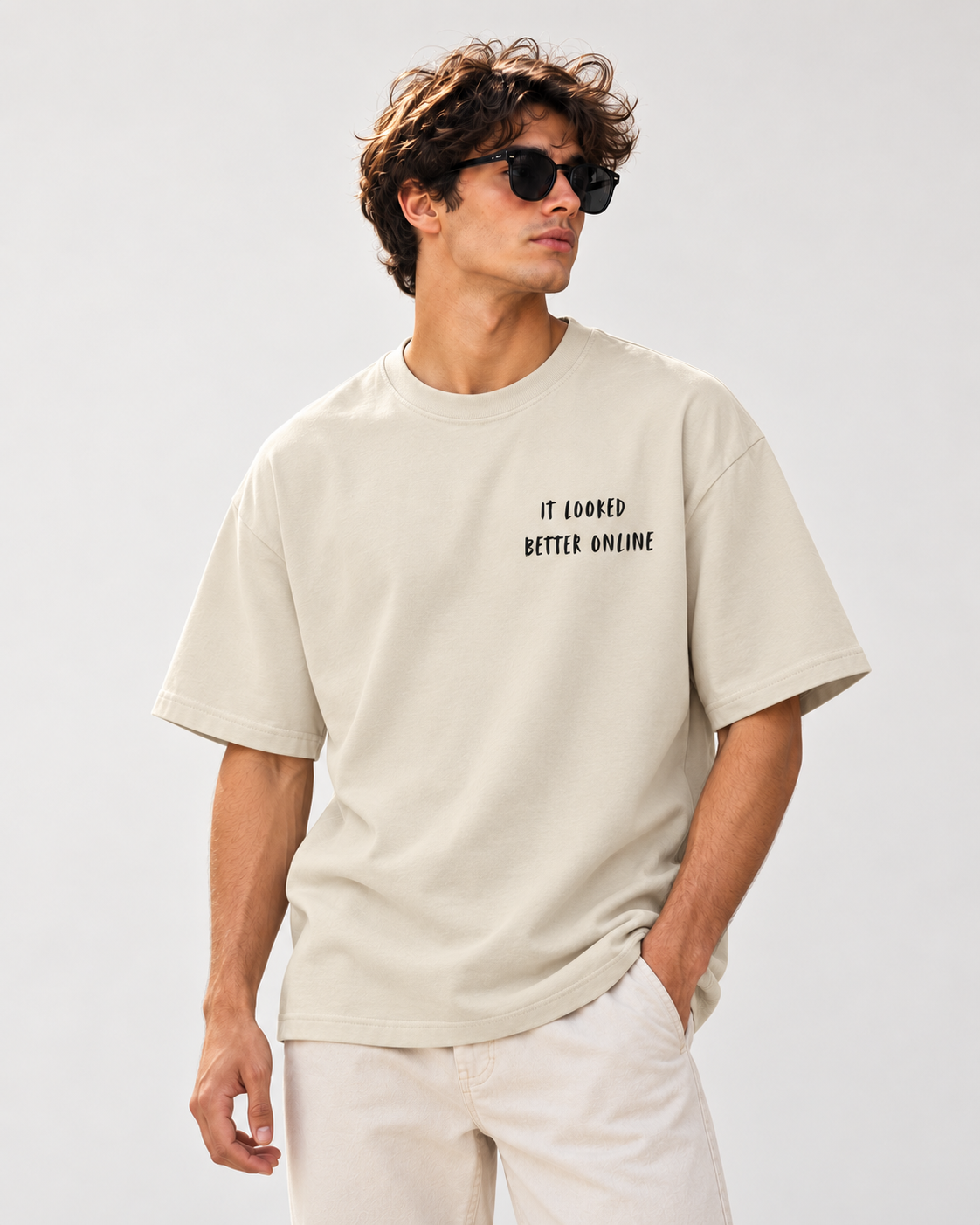 Men's Premium Oversized T-shirt "It Looked Better Online"