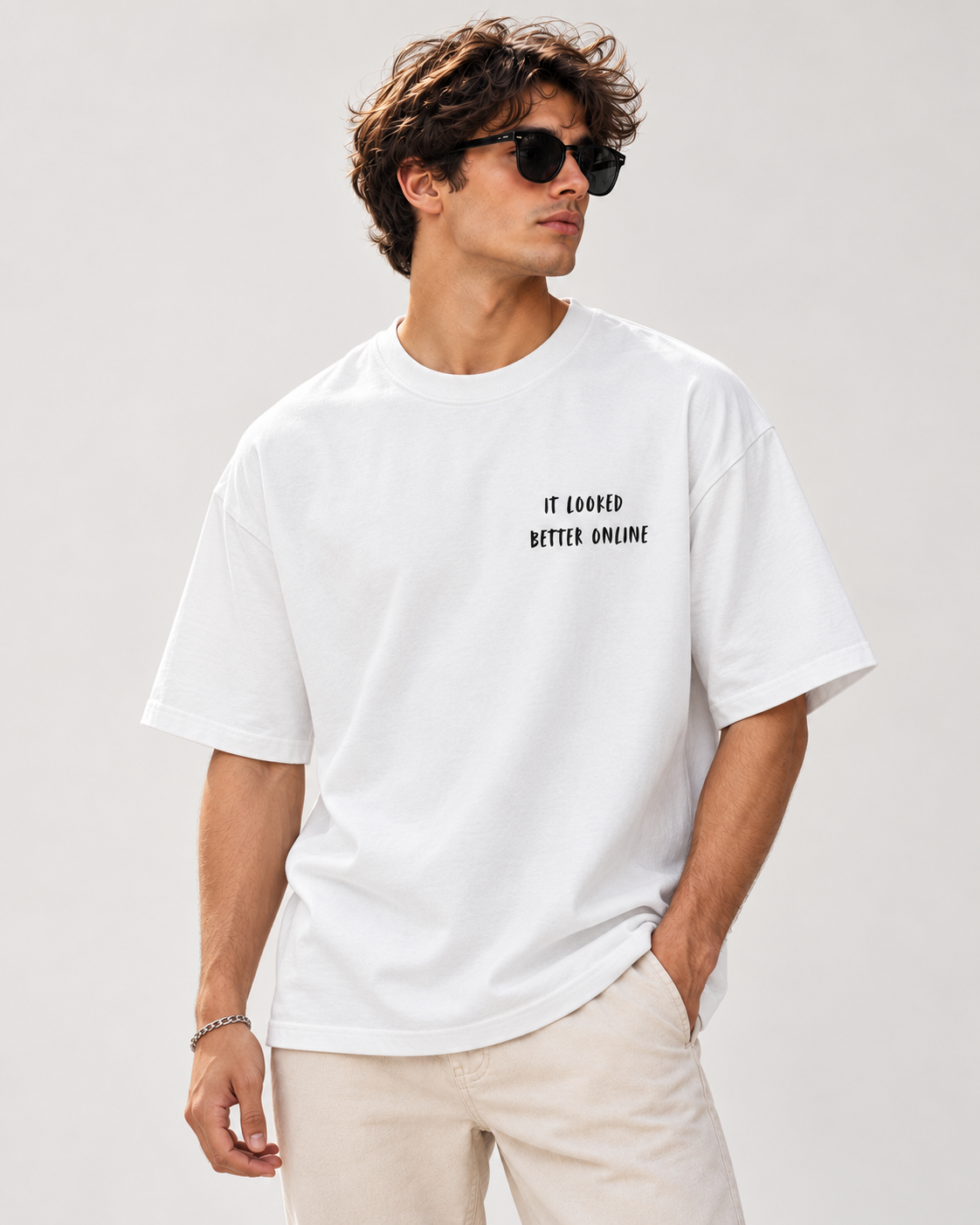 Men's Premium Oversized T-shirt "It Looked Better Online"
