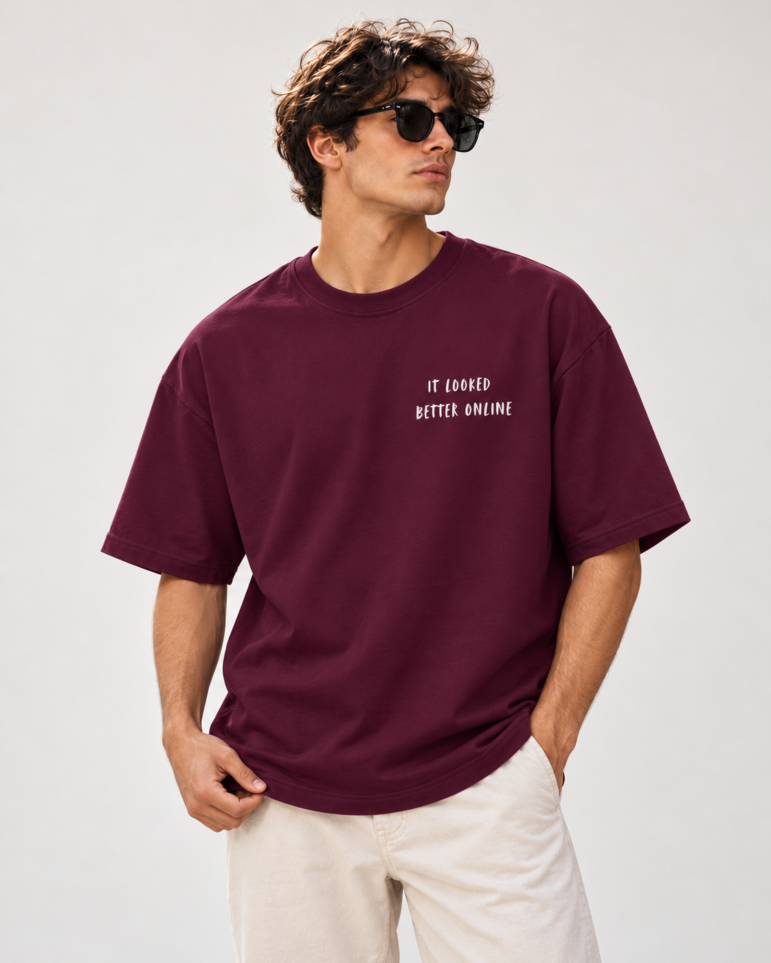 Men's Premium Oversized T-shirt "It Looked Better Online"