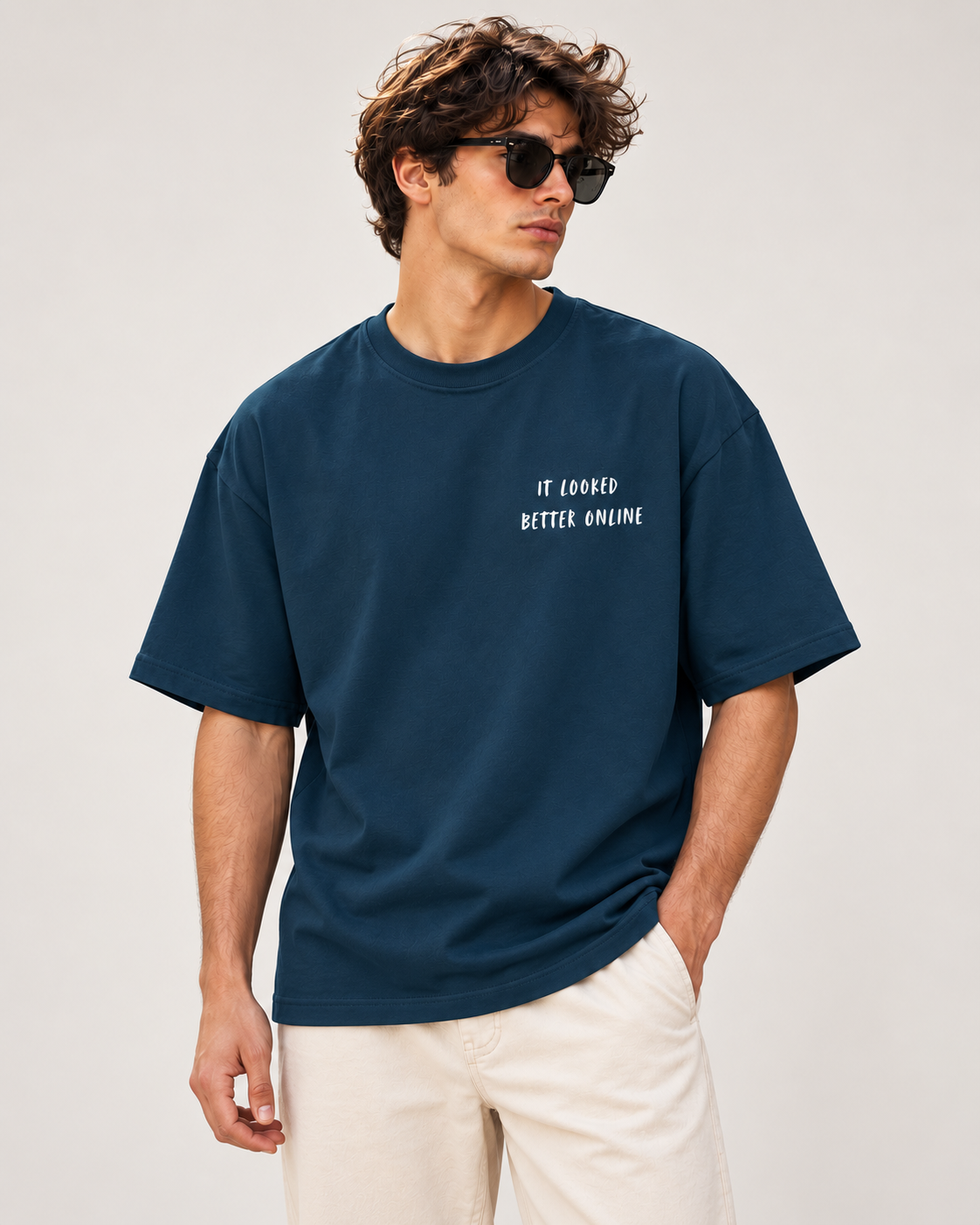Men's Premium Oversized T-shirt "It Looked Better Online"