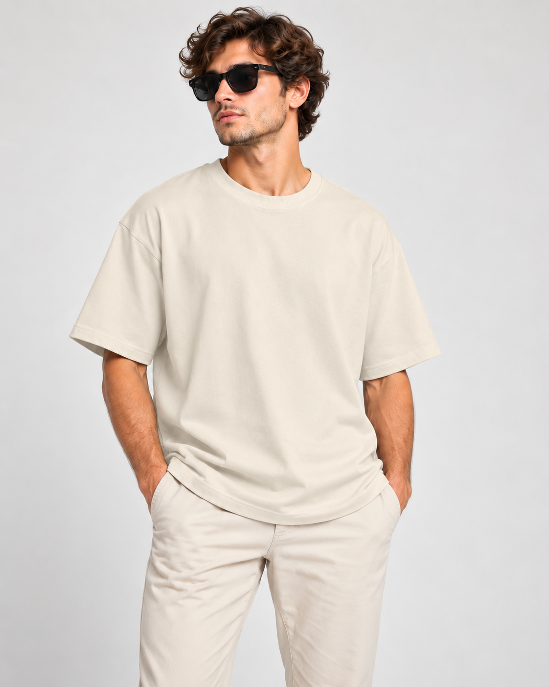 Men’s Premium 100% Cotton Oversized T-Shirt- Plain