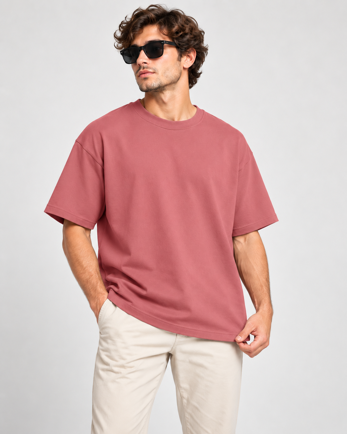 Men’s Premium 100% Cotton Oversized T-Shirt- Plain