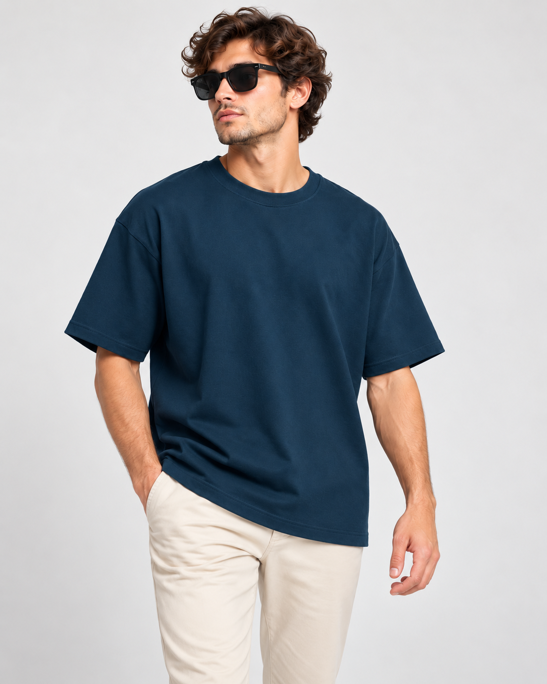 Men’s Premium 100% Cotton Oversized T-Shirt- Plain