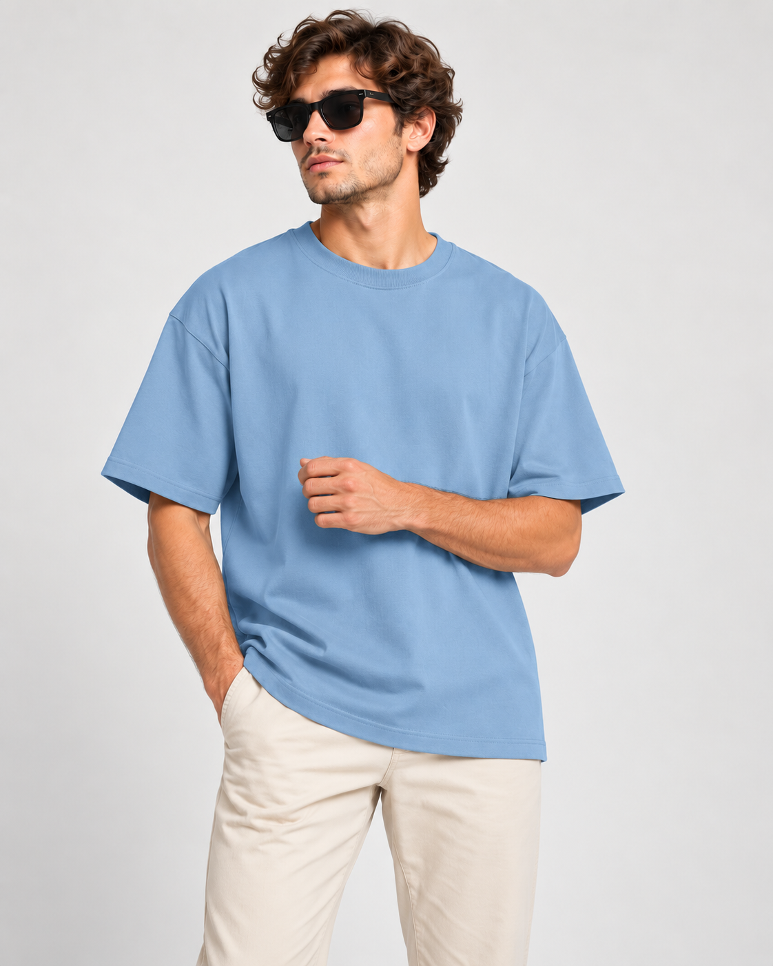 Men’s Premium 100% Cotton Oversized T-Shirt- Plain
