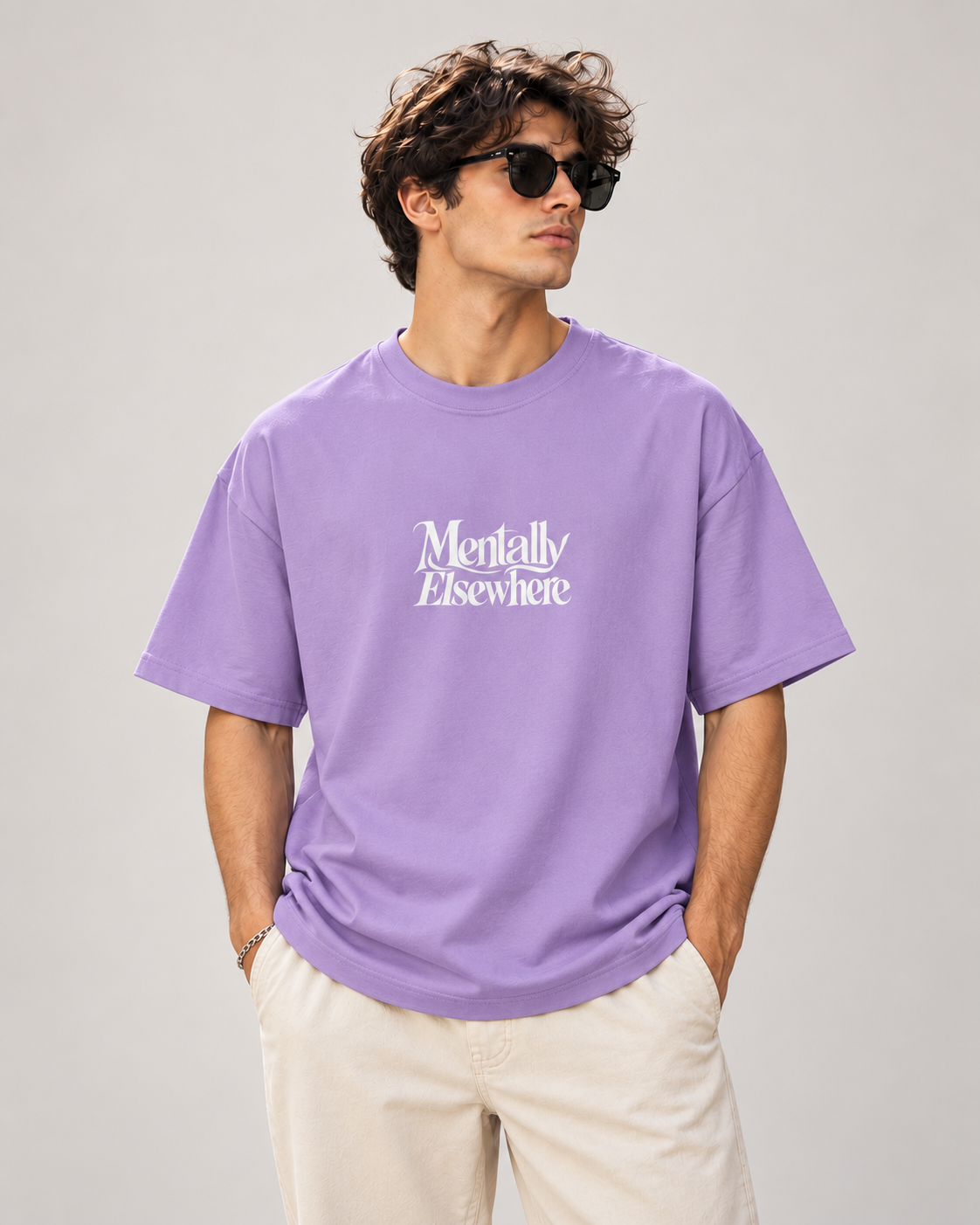 Men's Premium Oversized T-shirt "Mentally Elsewhere"