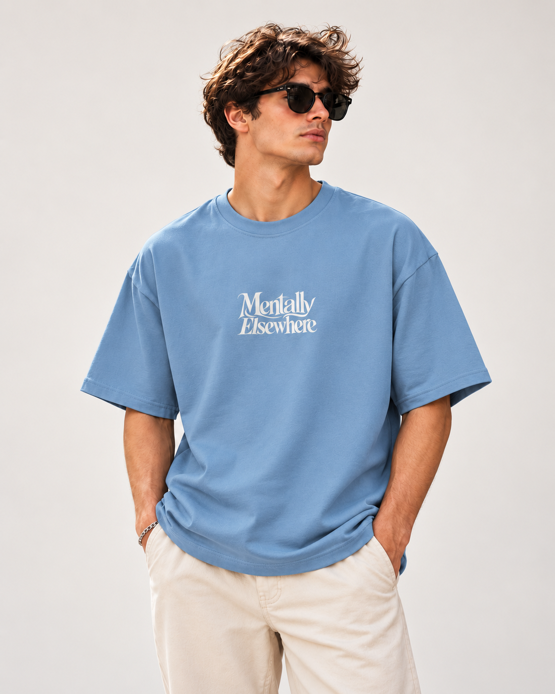 Men's Premium Oversized T-shirt "Mentally Elsewhere"