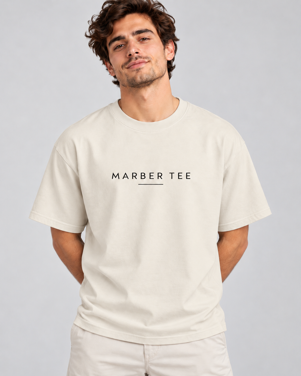 Men's Premium Oversized T-shirt "Marber Tee with Underline"
