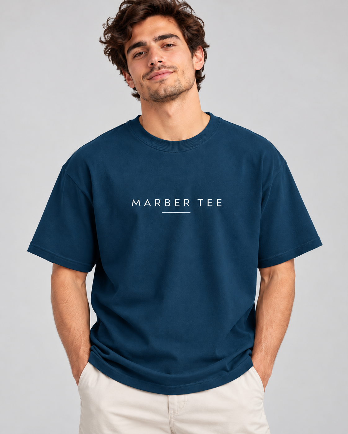 Men's Premium Oversized T-shirt "Marber Tee with Underline"