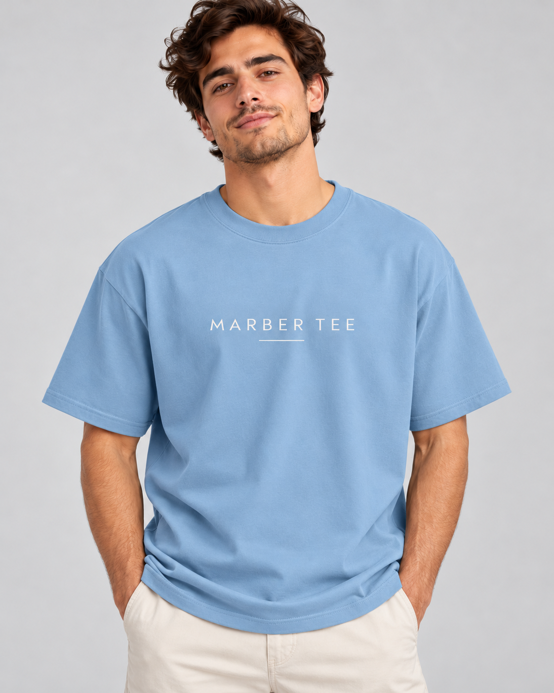 Men's Premium Oversized T-shirt "Marber Tee with Underline"