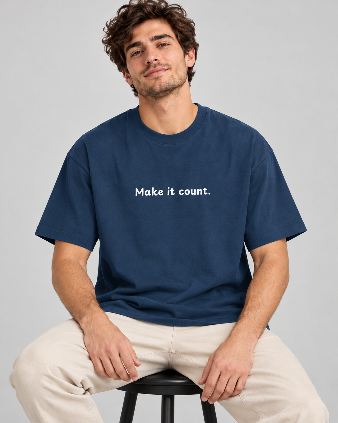 Men's Premium Oversized T-shirt "Make it Count"