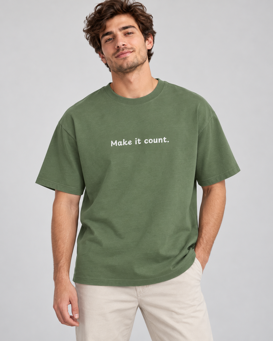 Men's Premium Oversized T-shirt "Make it Count"