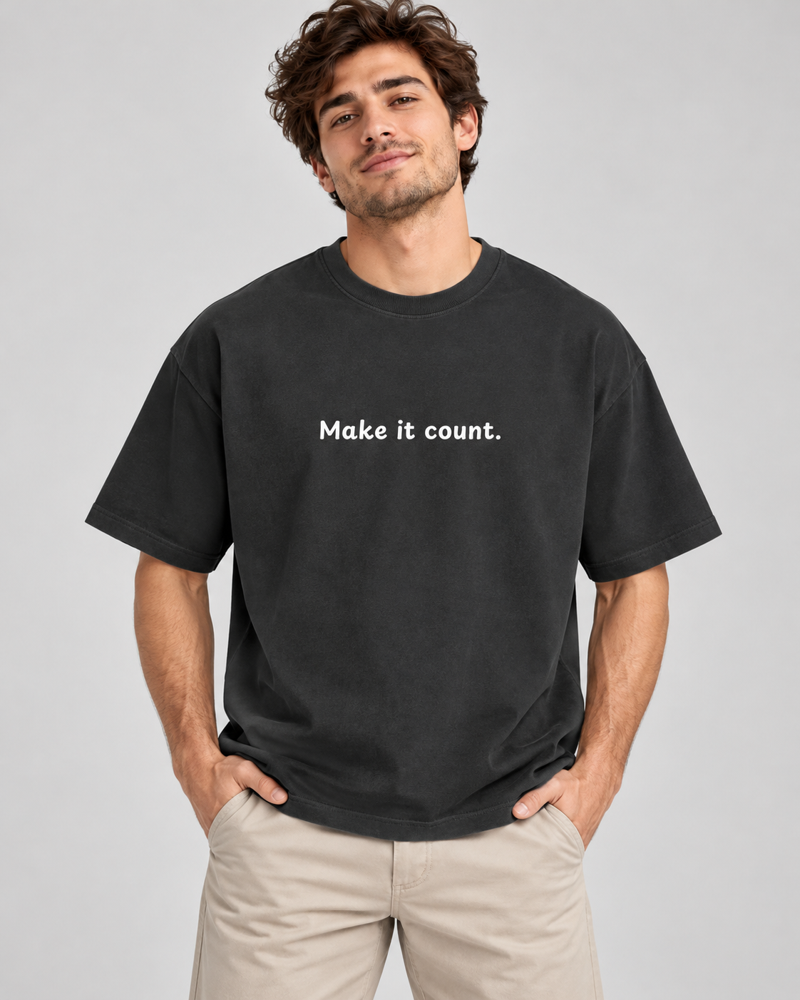Men's Premium Oversized T-shirt "Make it Count"