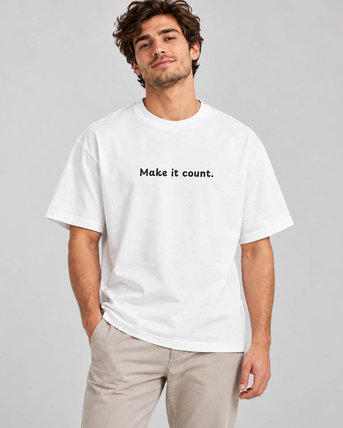 Men's Premium Oversized T-shirt "Make it Count"